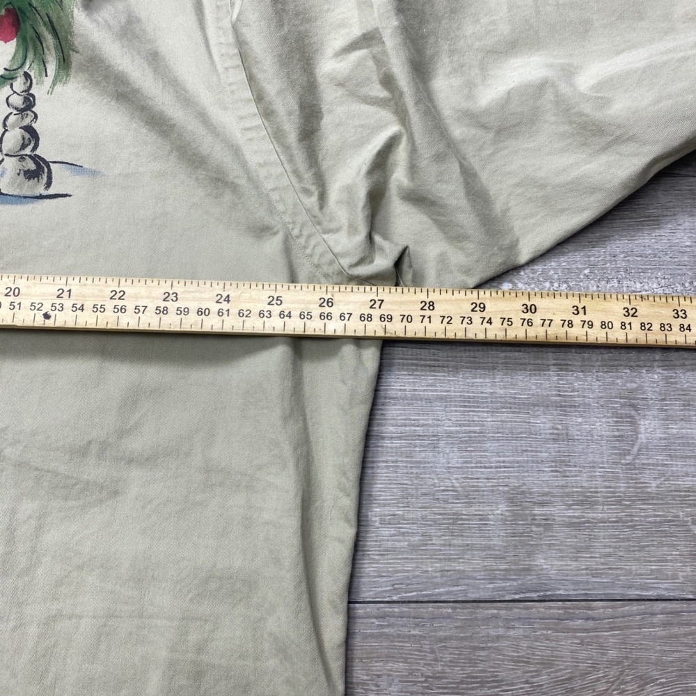 Polo Ralph Lauren Shirt Mens L Tan Key West Fishing Graphic Safari Twill Casual - Picture 5 of 12